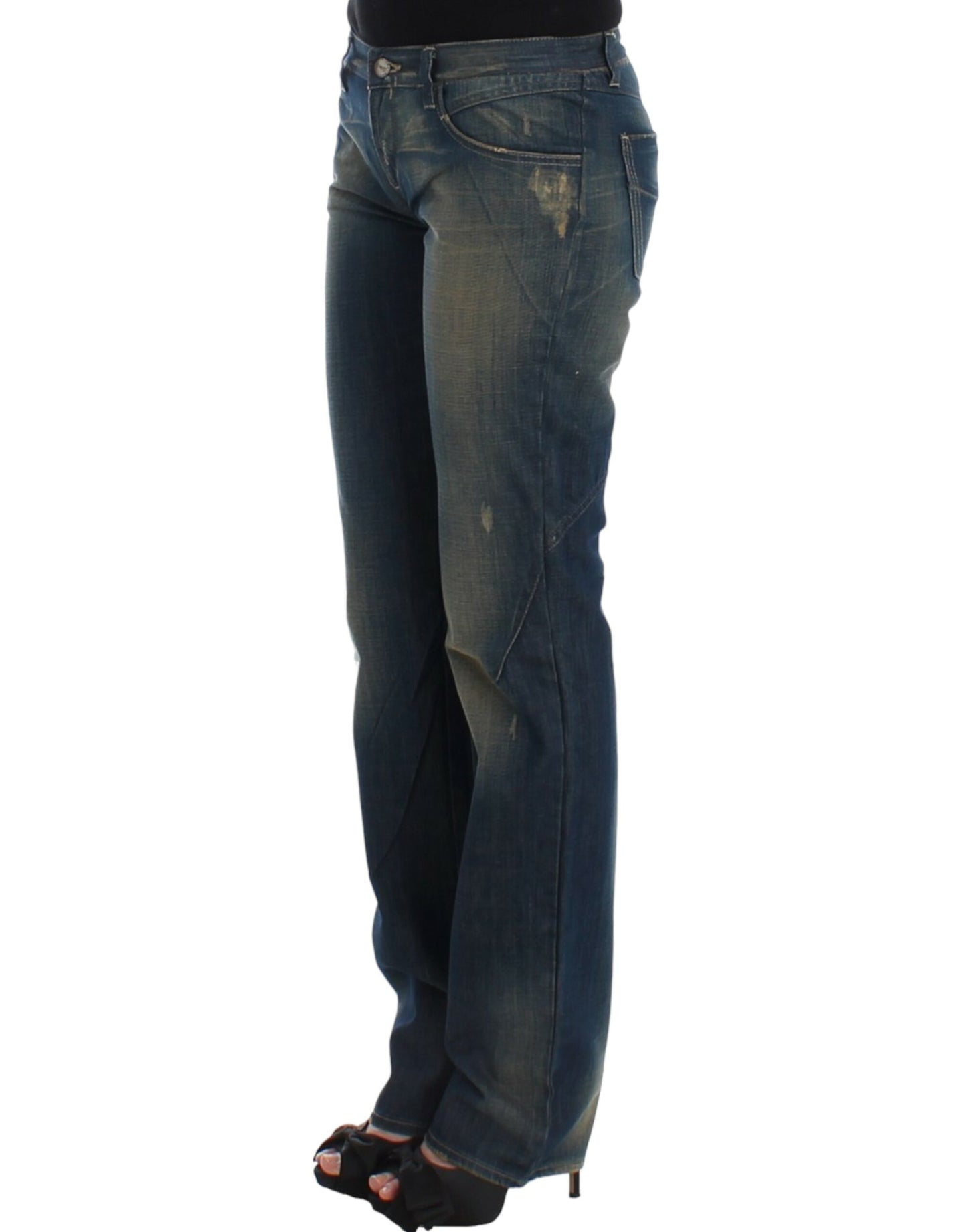  - Chic Straight Leg Blue Denim Jeans