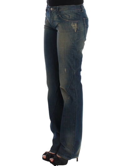  - Chic Straight Leg Blue Denim Jeans