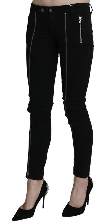  - Chic Black Low Waist Slim Fit Skinny Jeans