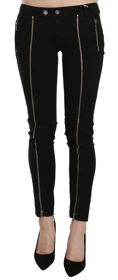  - Chic Black Low Waist Slim Fit Skinny Jeans