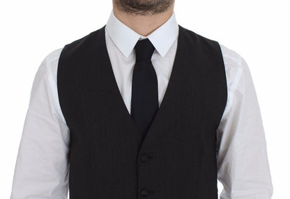  - Classic Gray Wool Blend Dress Vest