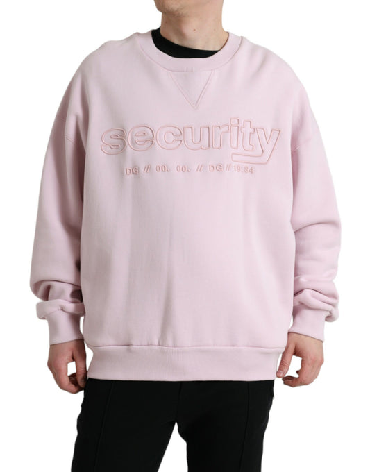  - Elegant Pink Crew Neck Logo Sweater