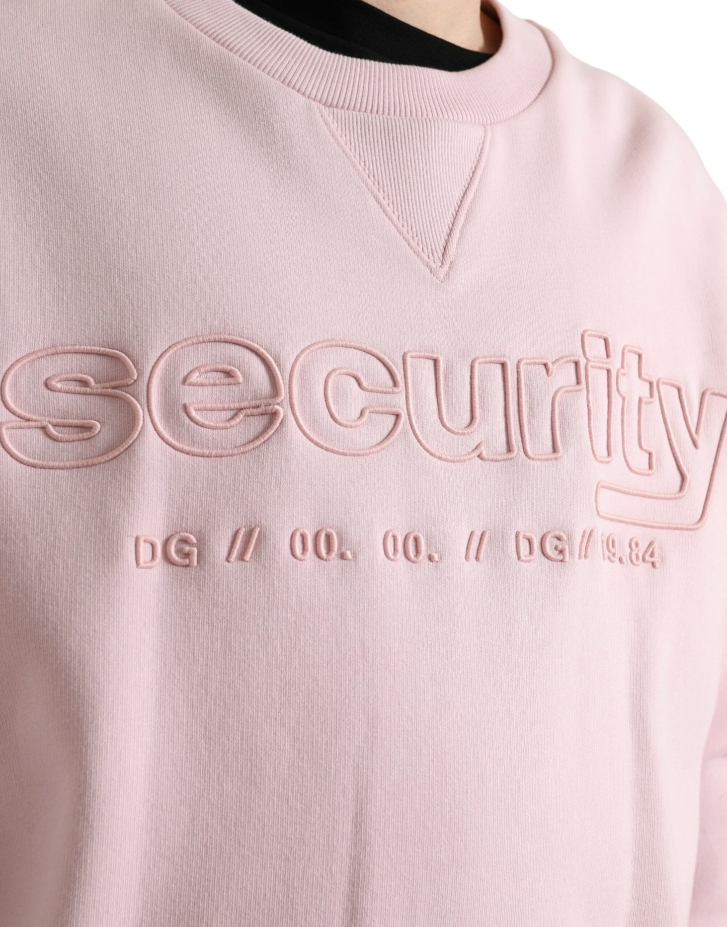  - Elegant Pink Crew Neck Logo Sweater