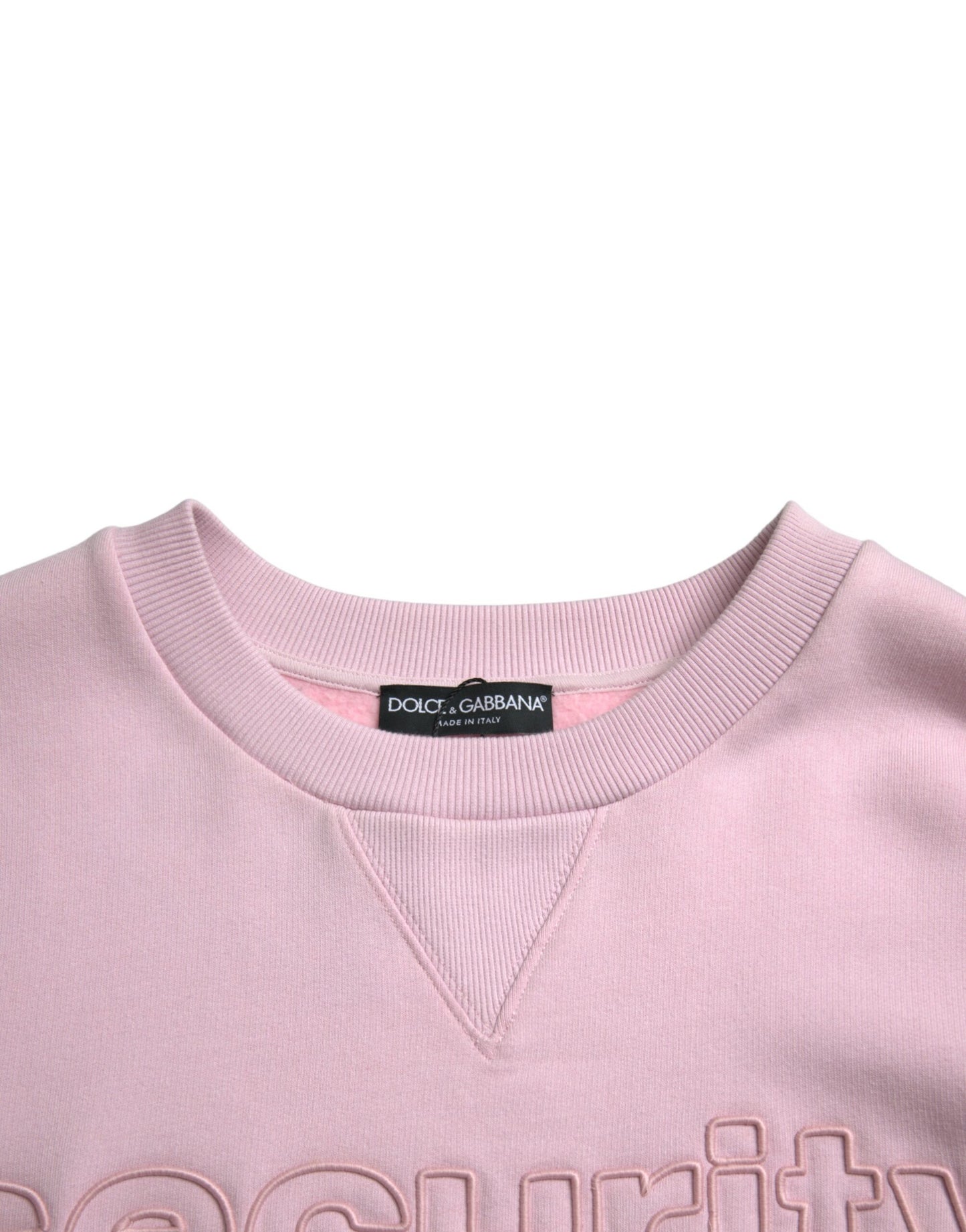  - Elegant Pink Crew Neck Logo Sweater