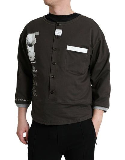  - Elegant Cotton Crew Neck Pullover