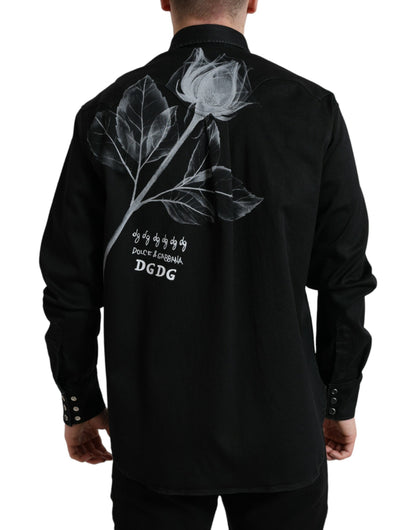  - Elegant Floral Print Dress Shirt