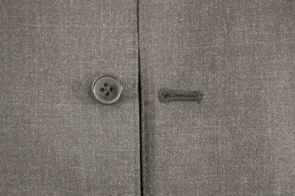  - Elegant Gray Wool Formal Dress Vest