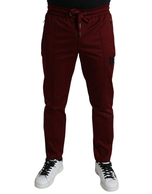  - Maroon Cotton Stretch Jogger Pants