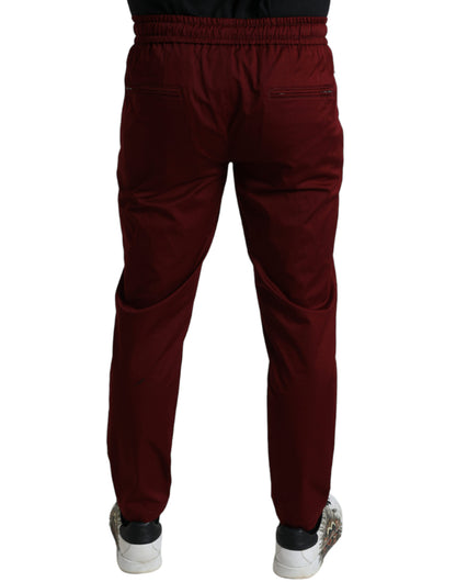  - Maroon Cotton Stretch Jogger Pants