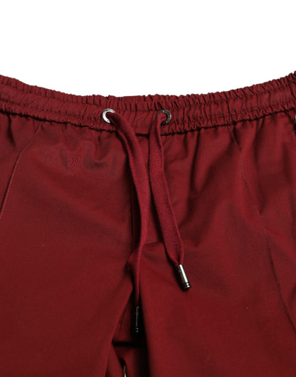  - Maroon Cotton Stretch Jogger Pants