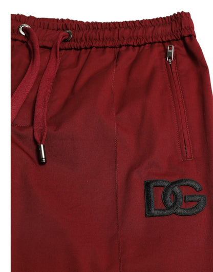  - Maroon Cotton Stretch Jogger Pants