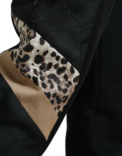  - Elegant Black Leopard Jogger Pants