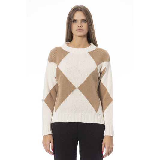  - Beige Wool Women Sweater