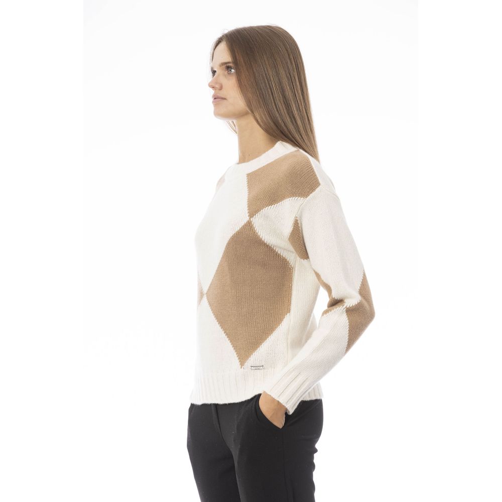  - Beige Wool Women Sweater