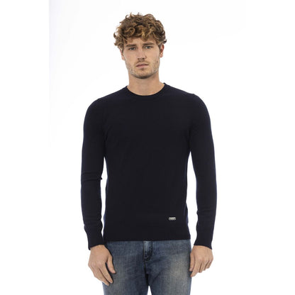  - Blue Wool Men Sweater