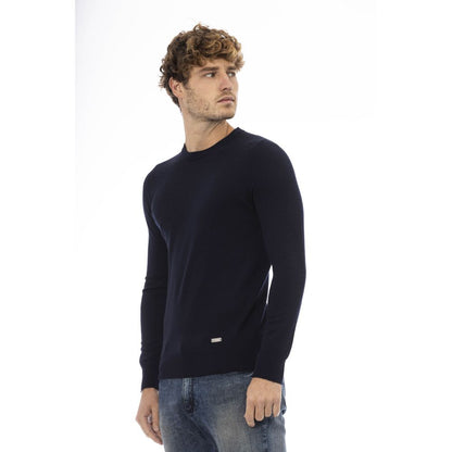  - Blue Wool Men Sweater