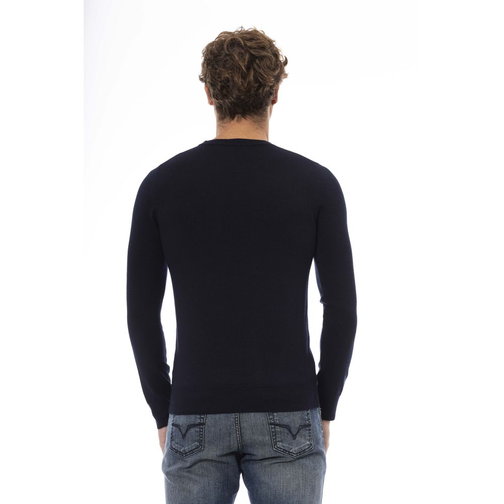  - Blue Wool Men Sweater