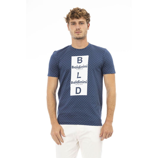  - Blue Cotton Men T-Shirt