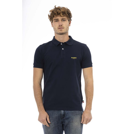 Baldinini Trend Blue Cotton Men Polo Shirt