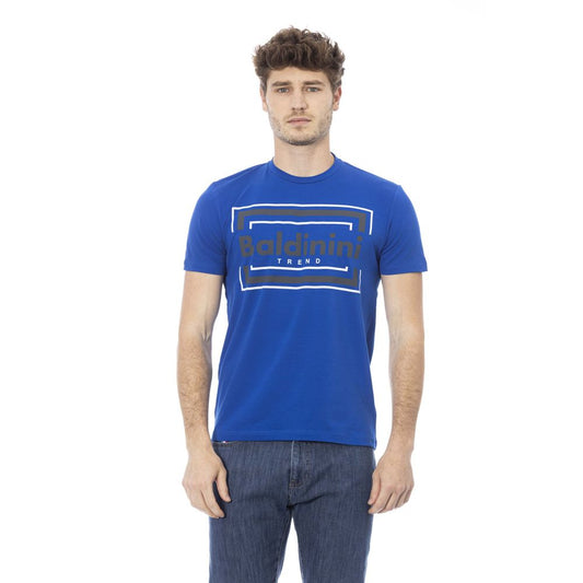  - Blue Cotton Men T-Shirt