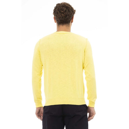  - Yellow Cotton Men Sweater