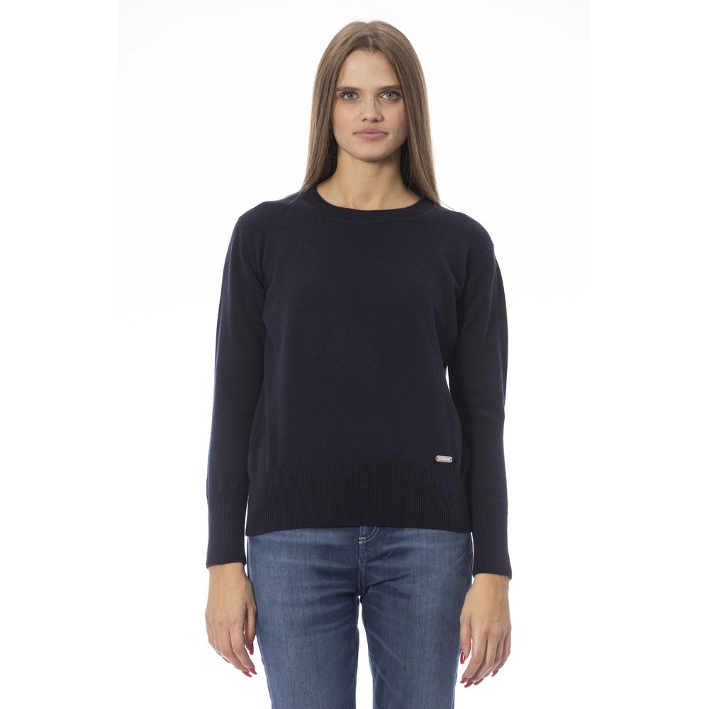  - Blue Wool Women Sweater