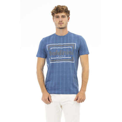  - Blue Cotton Men T-Shirt