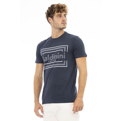  - Blue Cotton Men T-Shirt