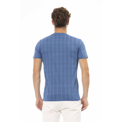  - Blue Cotton Men T-Shirt