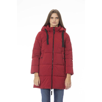  - Red Polyester Women Jacket