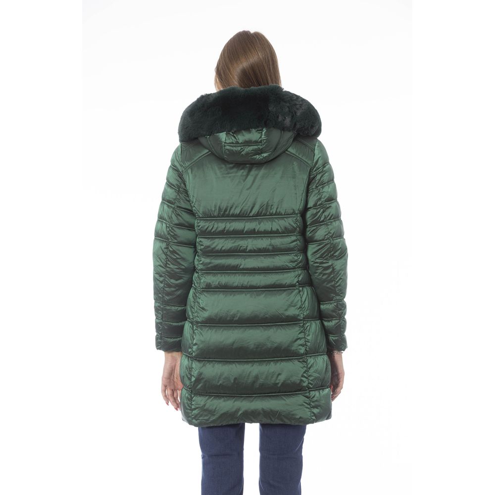  - Green Polyester Women Jacket