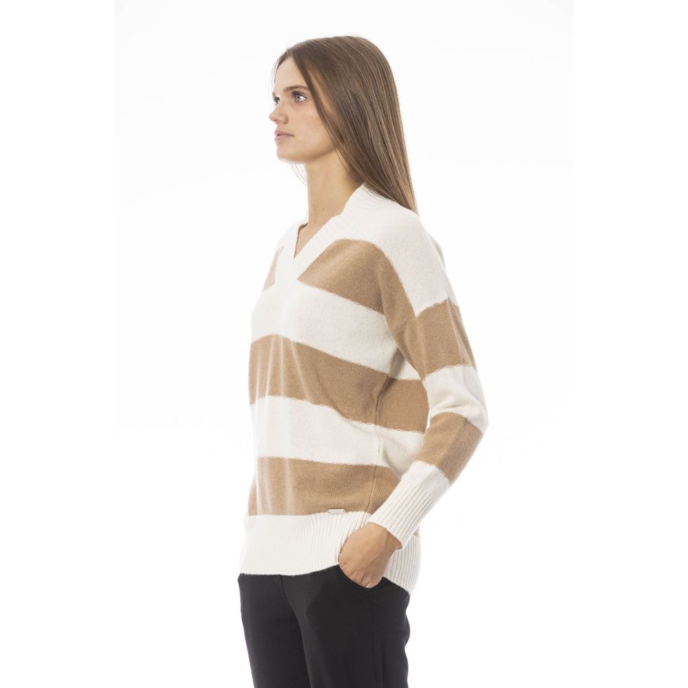  - Beige Cashmere Women Sweater