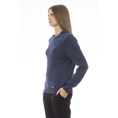  - Blue Wool Women Sweater