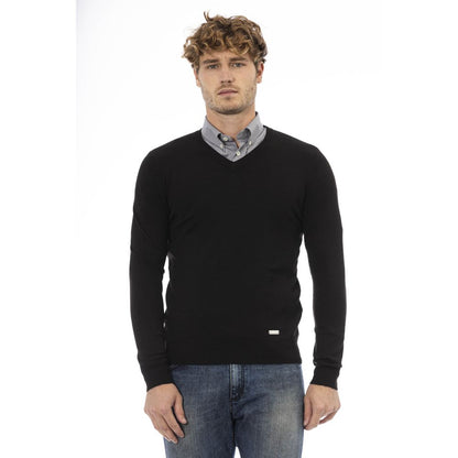  - Black Wool Men Sweater