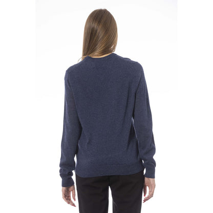  - Blue Wool Women Sweater