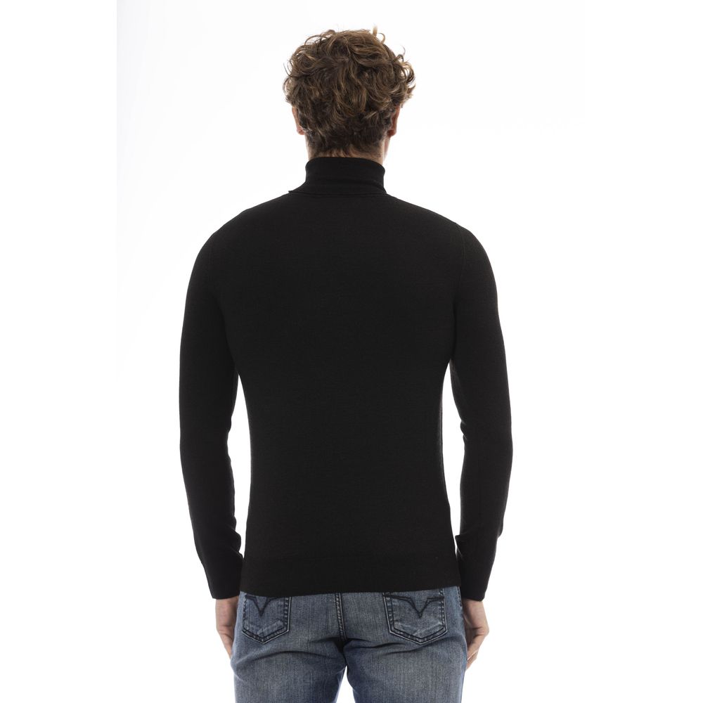  - Black Wool Men Sweater