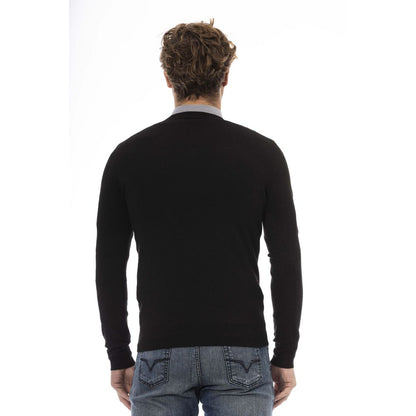  - Black Wool Men Sweater