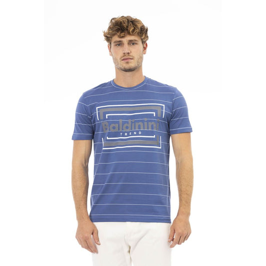  - Blue Cotton Men T-Shirt