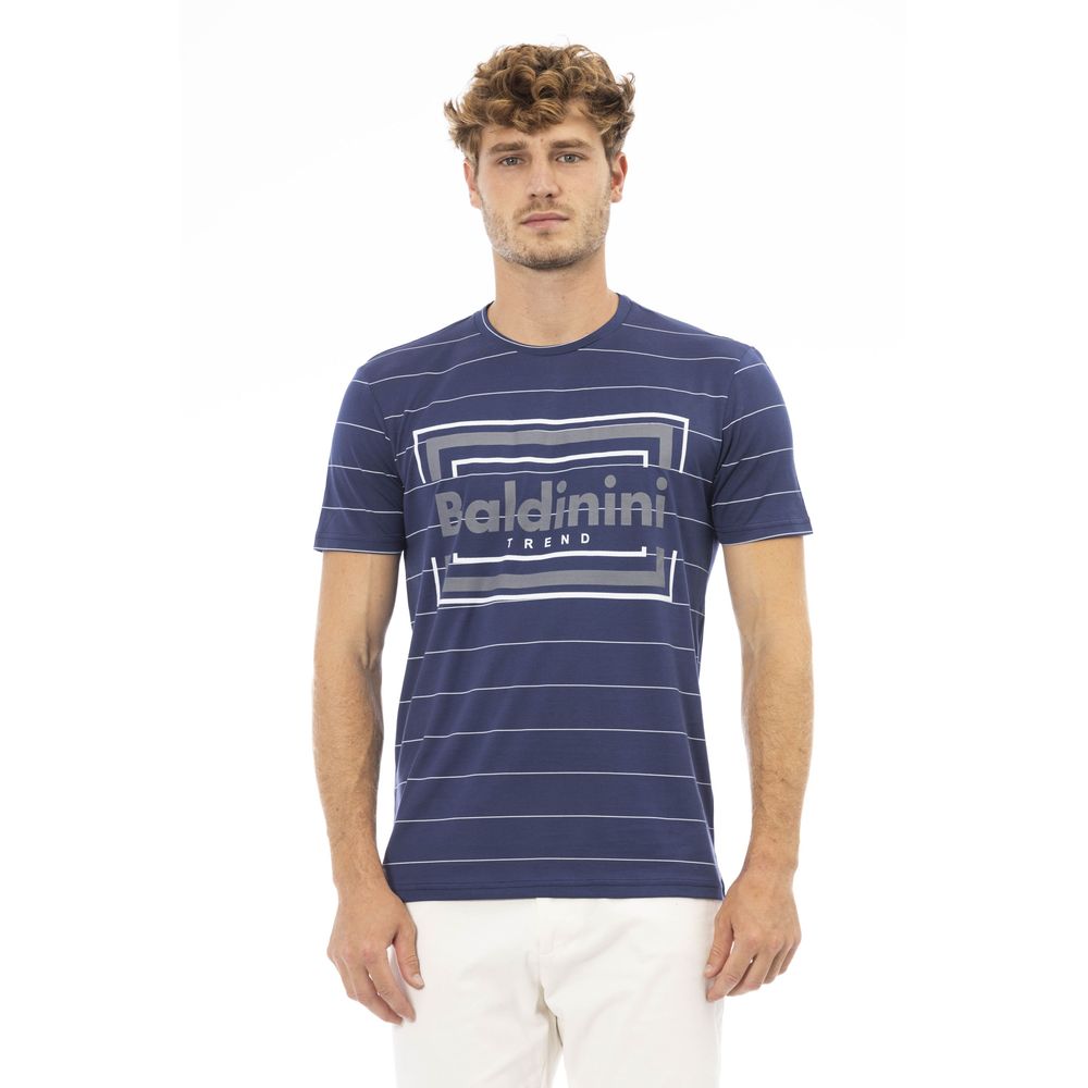  - Blue Cotton Men T-Shirt