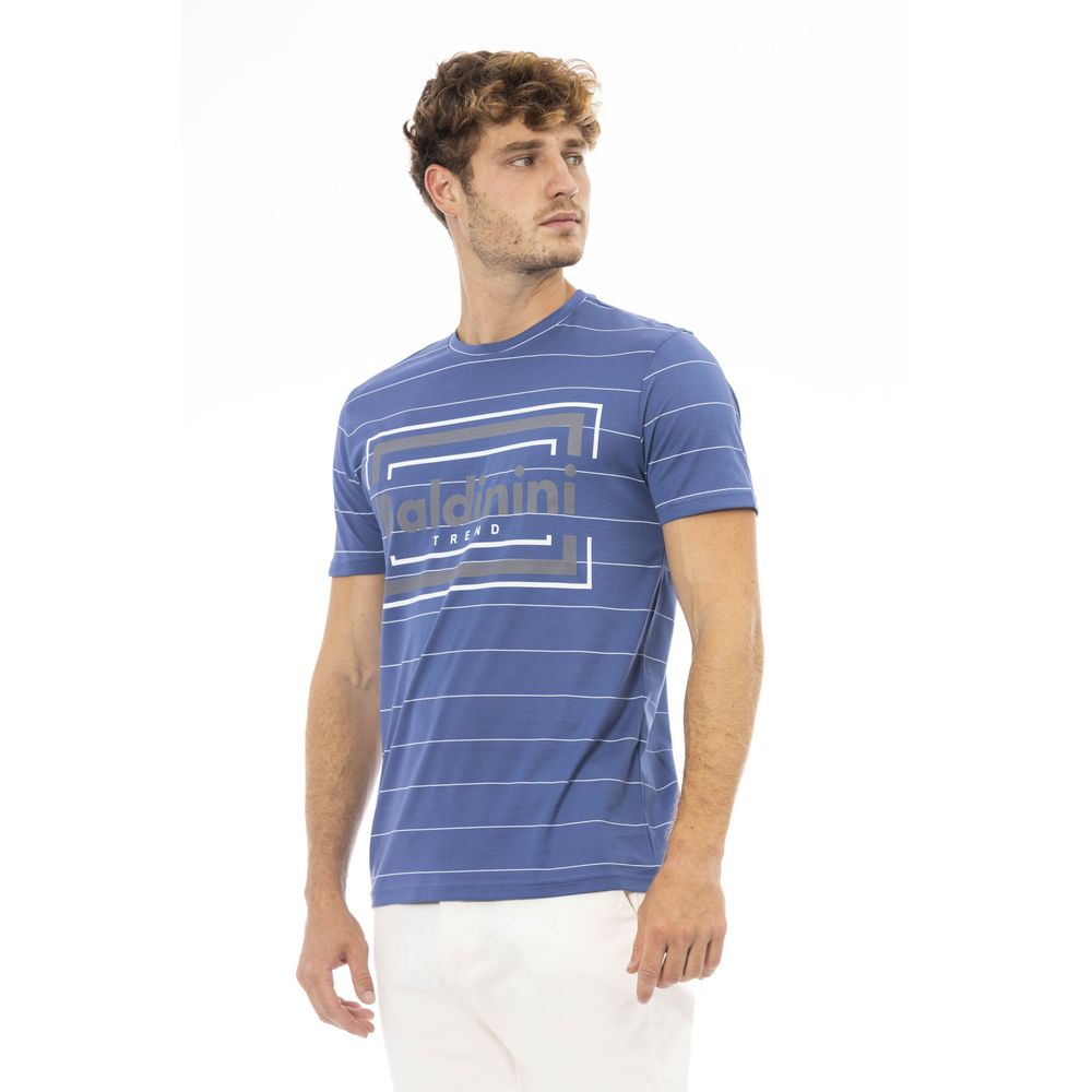  - Blue Cotton Men T-Shirt