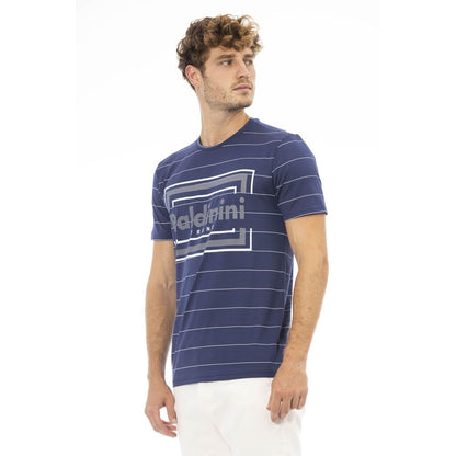  - Blue Cotton Men T-Shirt