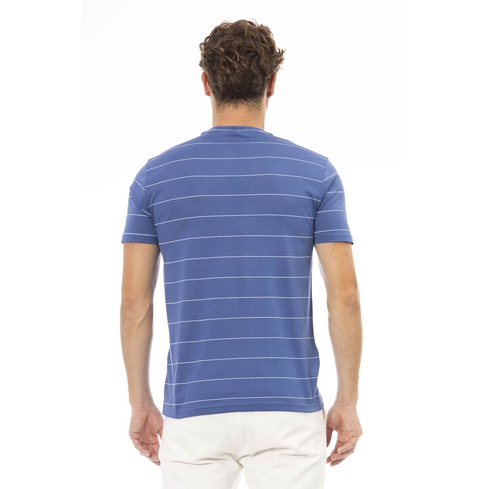  - Blue Cotton Men T-Shirt