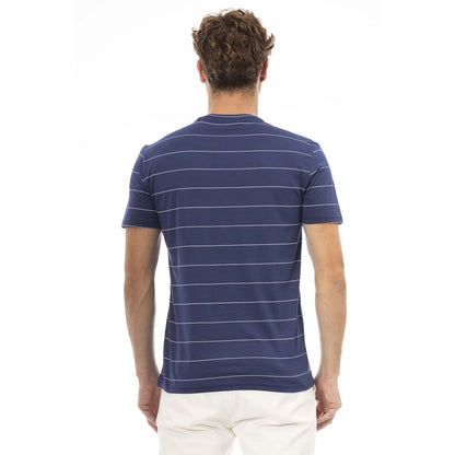  - Blue Cotton Men T-Shirt