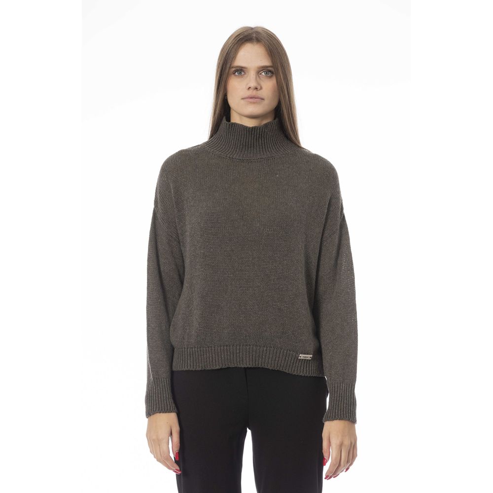  - Green Wool Women Sweater