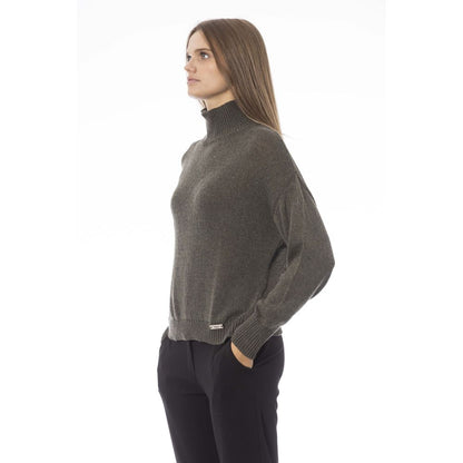  - Green Wool Women Sweater