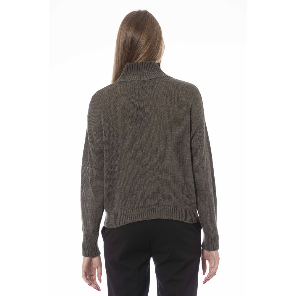 Green Wool Women Sweater