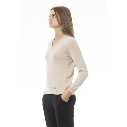  - Beige Cashmere Women Sweater