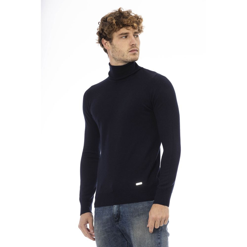  - Blue Wool Men Sweater