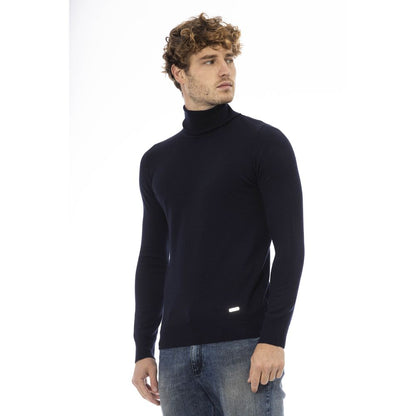  - Blue Wool Men Sweater