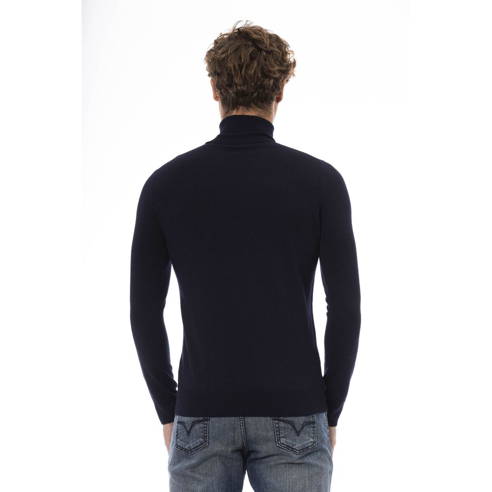  - Blue Wool Men Sweater